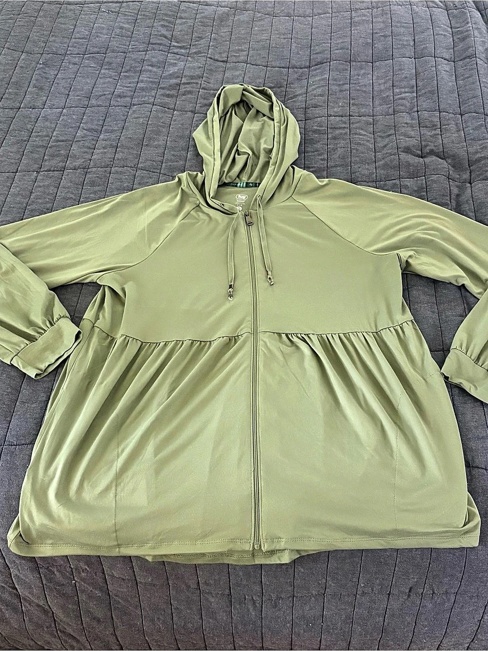 lug Women’s SHIMMY Full Zip Lightweight Performance Jersey Hoodie; Large